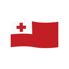 Tongan flag icon vector