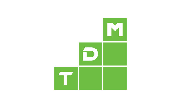 TDM initial letter financial logo design vector template. economics, growth, meter, range, profit, loan, graph, finance, benefits, economic, increase, arrow up, grade, grew up, topper, company, scale