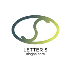 Obraz premium Letter s logo design simple concept Premium Vector