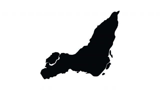 Animation forms a map of the City of Montreal in Canada
