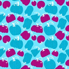 Halloween pumpkins seamless monsters pattern for wrapping paper and fabrics and linens and kids