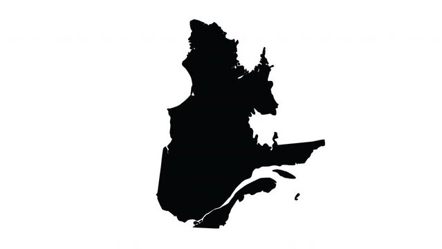 Animation forming a map of Quebec City in Canada