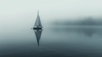 Rolgordijnen sailboat on the lake © Carlos