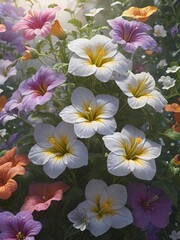flowers in the garden, floral background