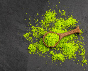 Green lemon salt for homemade preparation - Citrus limon