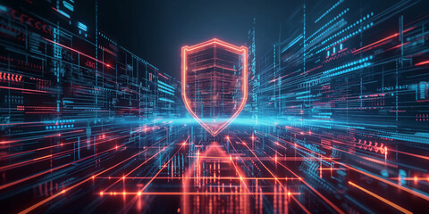 Fototapeta na wymiar Digital Shield: Cybersecurity and Network Protection