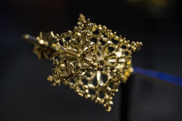 Detail of the top of the golden scepter.