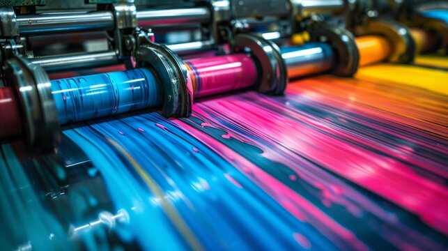 printing materials with beautiful colors generative ai
