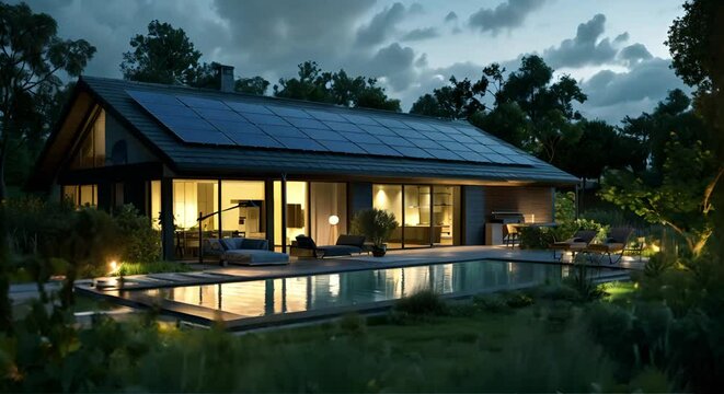 Modern House With Solar Panel