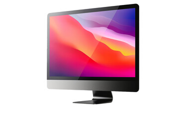 Desktop PC mockup with minimalist design, perfect for showcasing hardware innovations.PNG file.