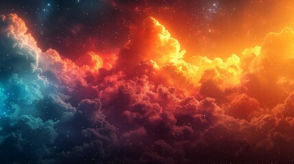 Vibrant Sky Filled With Clouds and Stars