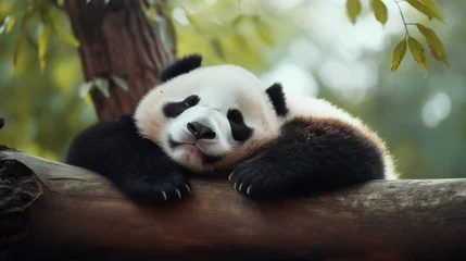 Poster giant panda eating bamboo © qaiser