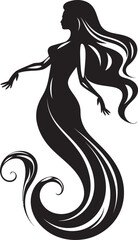 Siren Serenity Captivating Mermaid Icon in Vector Bliss Aquatic Allure Vector Logo of a Graceful Mermaid