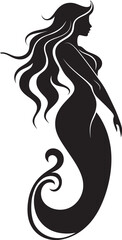 Coral Crescendo Vector Mermaid Logo in Nautical Splendor Marine Muse Vector Logo Featuring a Beautiful Mermaid