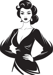 Career Chic Working Woman Vector Icon Executive Elegance Beautiful Woman Mascot