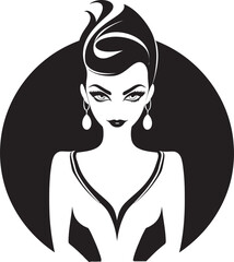 Professional Femme Mascot Logo of a Woman Office Maven Vector Mascot of a Working Woman