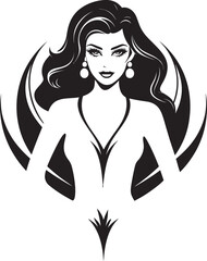 Career Confidence Working Woman Symbol Entrepreneurial Empowerment Mascot Logo of a Woman