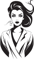 Professional Perfection Working Woman Vector Icon Corporate Couture Beautiful Woman Mascot