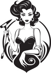 Career Chic Working Woman Vector Icon Executive Elegance Beautiful Woman Mascot