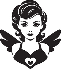 Entrepreneurial Empowerment Mascot Logo of a Woman Office Ovation Vector Mascot of a Working Woman