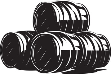 Coalwood Craft Black Barrel Emblem Design Twilight Tribute Barrel Vector Icon