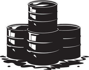 Moonlit Mash Black Barrel Logo Design Pitch Black Port Stylish Black Barrel Vector