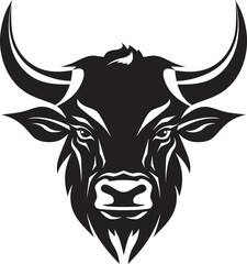 Bullish Brilliance Cartoon Full Body Logo Cartoon Charge Full bodied Bull Icon Design
