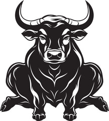 Bullish Adventures Full bodied Cartoon Vector Logo Toon Taurus Triumph Cartoon Bull Icon Design