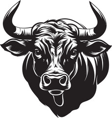 Bullish Brilliance Cartoon Full Body Logo Charging Champion Full bodied Bull Icon Design