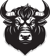 Bullish Brilliance Full Body Cartoon Logo Charging Champion Bull Vector Icon Design
