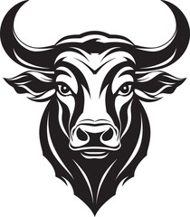 Cartoon Bull Blitz Full Body Vector Icon Whimsical Whiskers Bull Vector Emblem