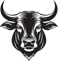 Brawny Beast Cartoon Bull Symbol Bold Bull Charge Full Body Vector Design