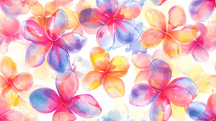 seamless frangipani flower background tile