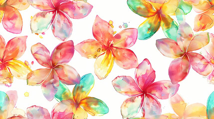seamless frangipani flower background tile