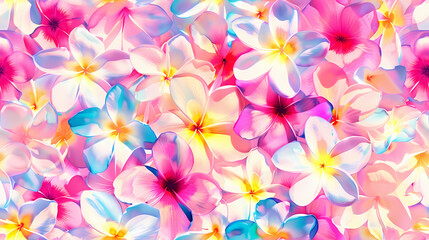 Fototapeta na wymiar seamless frangipani flower background tile