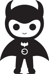 Marvelous Mini Superhero Vector Symbol Cape Crusader Cute Superhero Icon