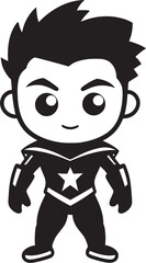 Lil Legend Cute Superhero Vector Logo Cape Cutie Adorable Hero Icon Design