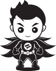 Tiny Triumph Adorable Hero Symbol Super Sidekick Cute Superhero Vector Logo