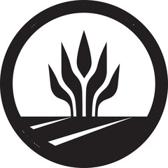 Desiccated Dreams Drought Land Icon Symbol Bleak Barrenness Vector Logo of Arid Land