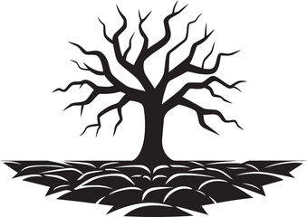 Scorched Sands Drought Land Icon Design Arid Aura Vector Logo of Dry Land