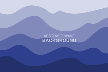 Water Wave Background Design, Abstract Vector Blue Ocean Walpaper Template