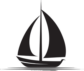 Sleek Ship Shape Boat Vector Icon Essential Elegance Minimalist Boat Logo Design