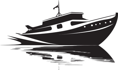 Maritime Minimalism Boat Vector Emblem Effortless Elegance Minimalist Boat Icon