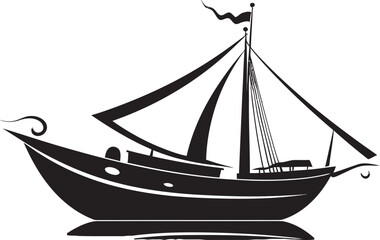 Oceanic Outlines Minimalist Boat Logo Design Sailors Serenity Simple Boat Icon