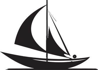 Sea Zen Minimalist Boat Emblem Design Essential Elegance Simple Boat Vector Logo