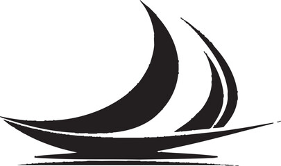 Essence of the Ocean Simple Boat Vector Symbol Simplicity on the Shore Minimalist Boat Emblem