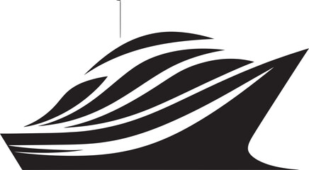 Minimalist Mariner Simple Boat Symbol Oceanic Elegance Boat Icon Vector
