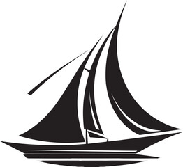 Clean Waters Minimalist Boat Emblem Smooth Sailing Boat Vector Icon Design