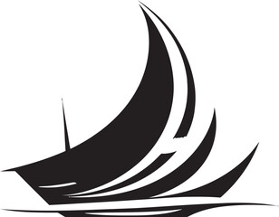 Muted Mariner Minimal Boat Vector Logo Subtle Sailing Minimalist Boat Icon Design