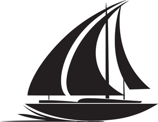 Miniature Mariner Minimalist Boat Icon Design Tiny Trawler Vector Logo of Minimal Boat
